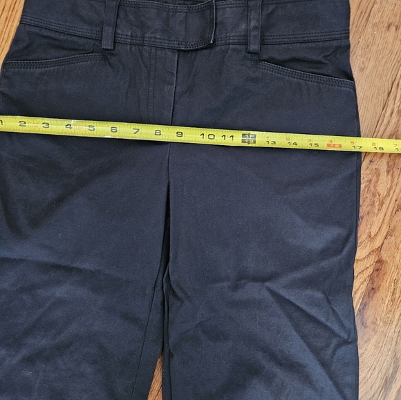 J. Crew Crop Chino Pants Women Size 2 Straight Leg Wide Waist Zip Fly Black - Picture 5 of 10